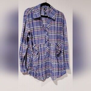 Plenty by Tracy Reese (anthropologie) • L plaid 3/4 button down top